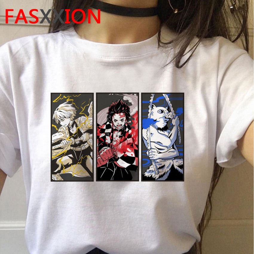 Demon Slayer T-Shirt Women Graphic Top Tees Kimetsu No Yaiba t shirt Japanese An