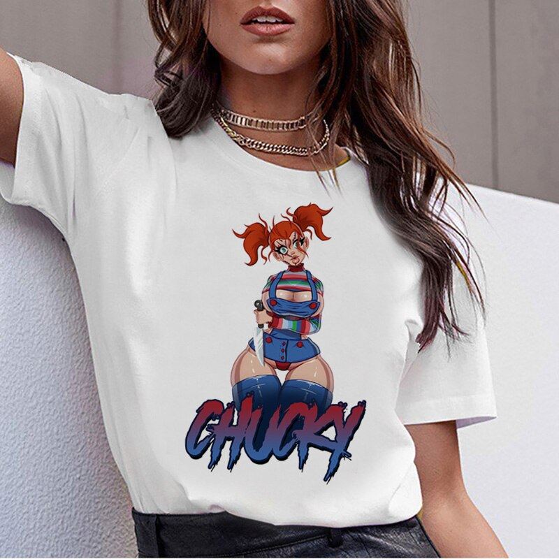 chucky Horror High Quality cool women new t shirt streetwear ulzzang tee shirts
