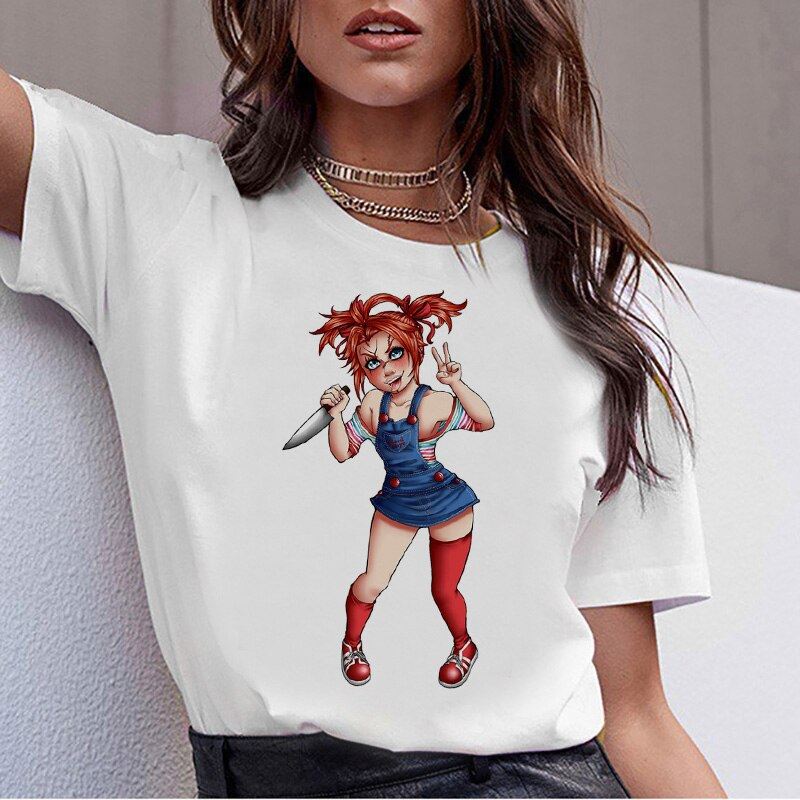 chucky Horror High Quality cool women new t shirt streetwear ulzzang tee shirts