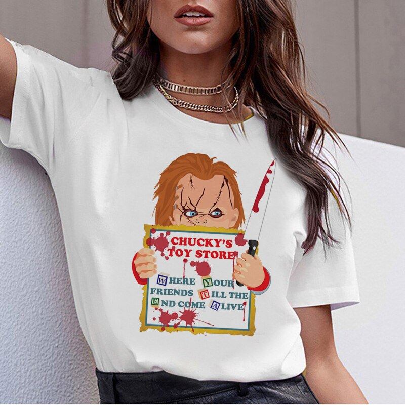 chucky Horror High Quality cool women new t shirt streetwear ulzzang tee shirts