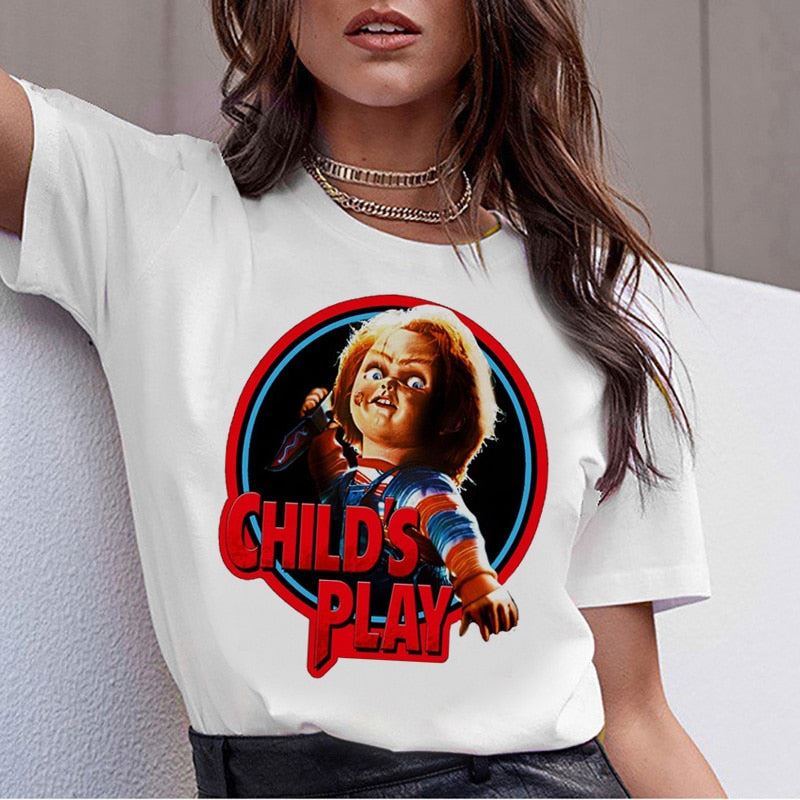 chucky Horror High Quality cool women new t shirt streetwear ulzzang tee shirts