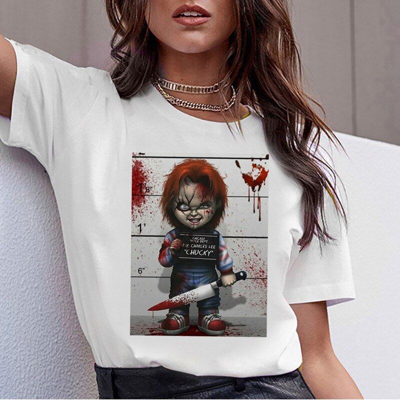 chucky Horror High Quality cool women new t shirt streetwear ulzzang tee shirts