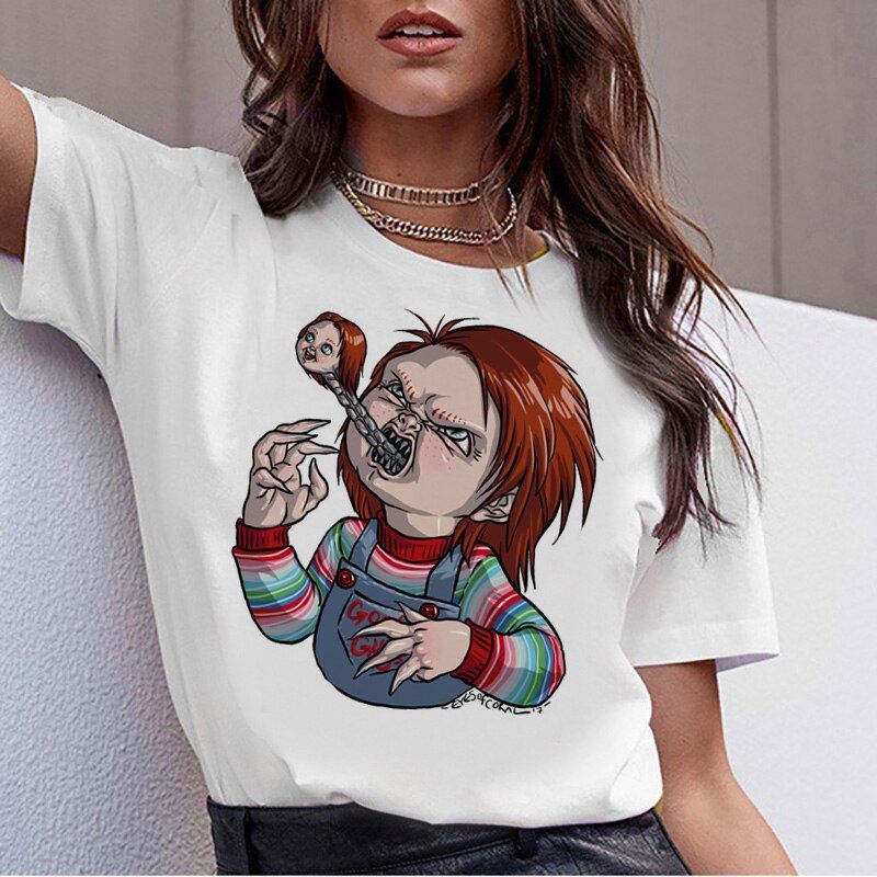 chucky Horror High Quality cool women new t shirt streetwear ulzzang tee shirts