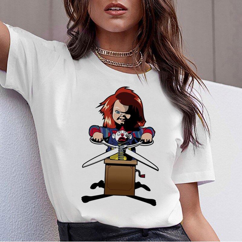 chucky Horror High Quality cool women new t shirt streetwear ulzzang tee shirts