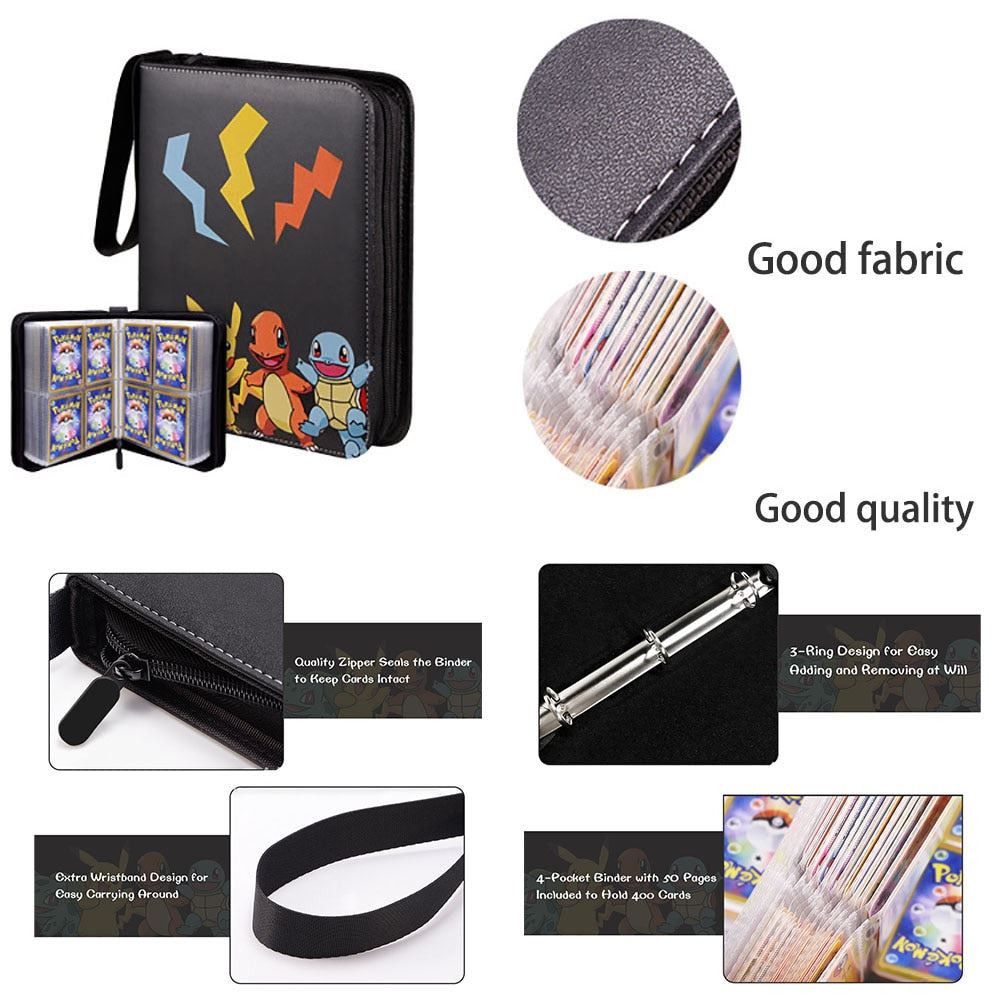 Pokemon Double Pocket Binder Cards Collectors Album Anime Game Card Portable Sto