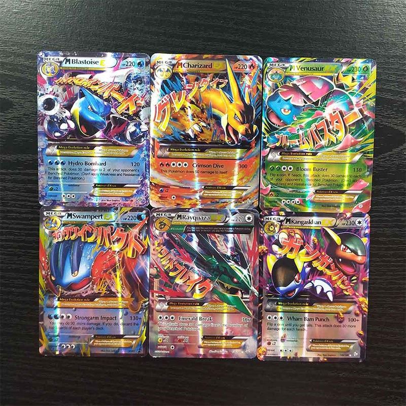 30PCS TAKARA TOMY Pokemon Card VMAX GX EX MEGA Booster English Battle Trading Ga