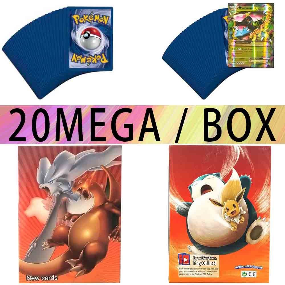 30PCS TAKARA TOMY Pokemon Card VMAX GX EX MEGA Booster English Battle Trading Ga