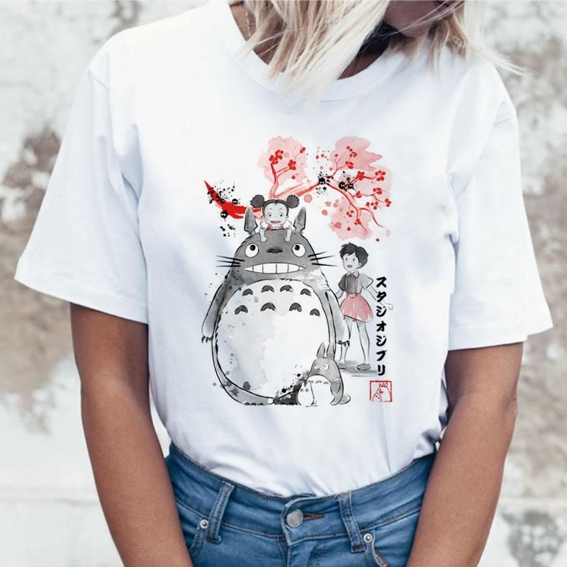 totoro t shirt women top tee shirts t-shirt tshirt Studio Ghibli kawaii 90s Grap