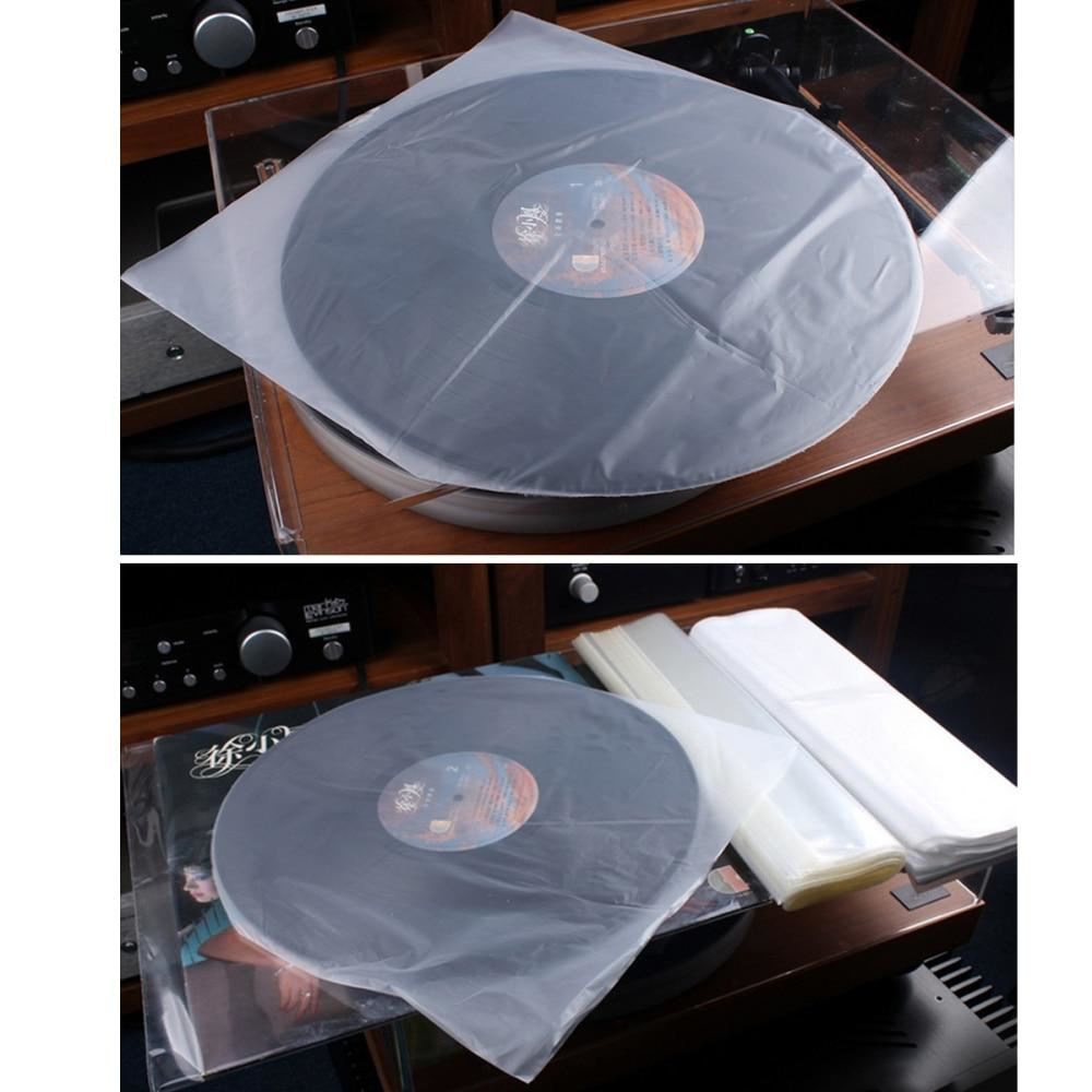 50PCS CD Protecter LP Record Plastic Bag Vinyl Record Clear Cover Container CD I