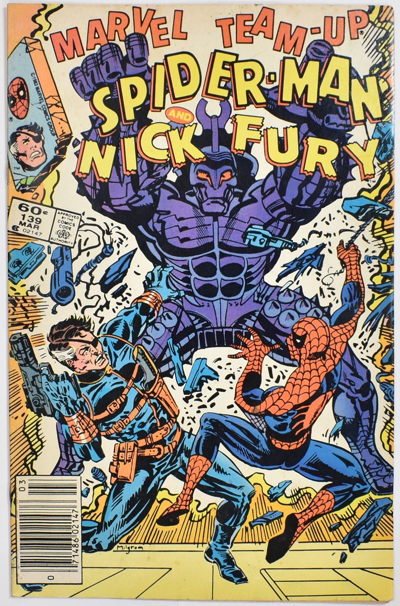 Marvel Team up Spider Man and Nick Fury 139 Comic Book Marvel Comic Book