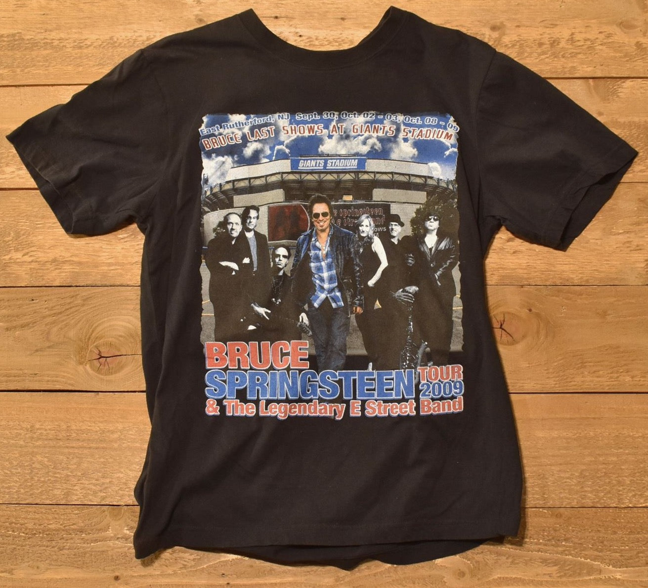Bruce Springsteen Mens T Shirt Tour 2009 medium Rudolph Sports wear Authentic