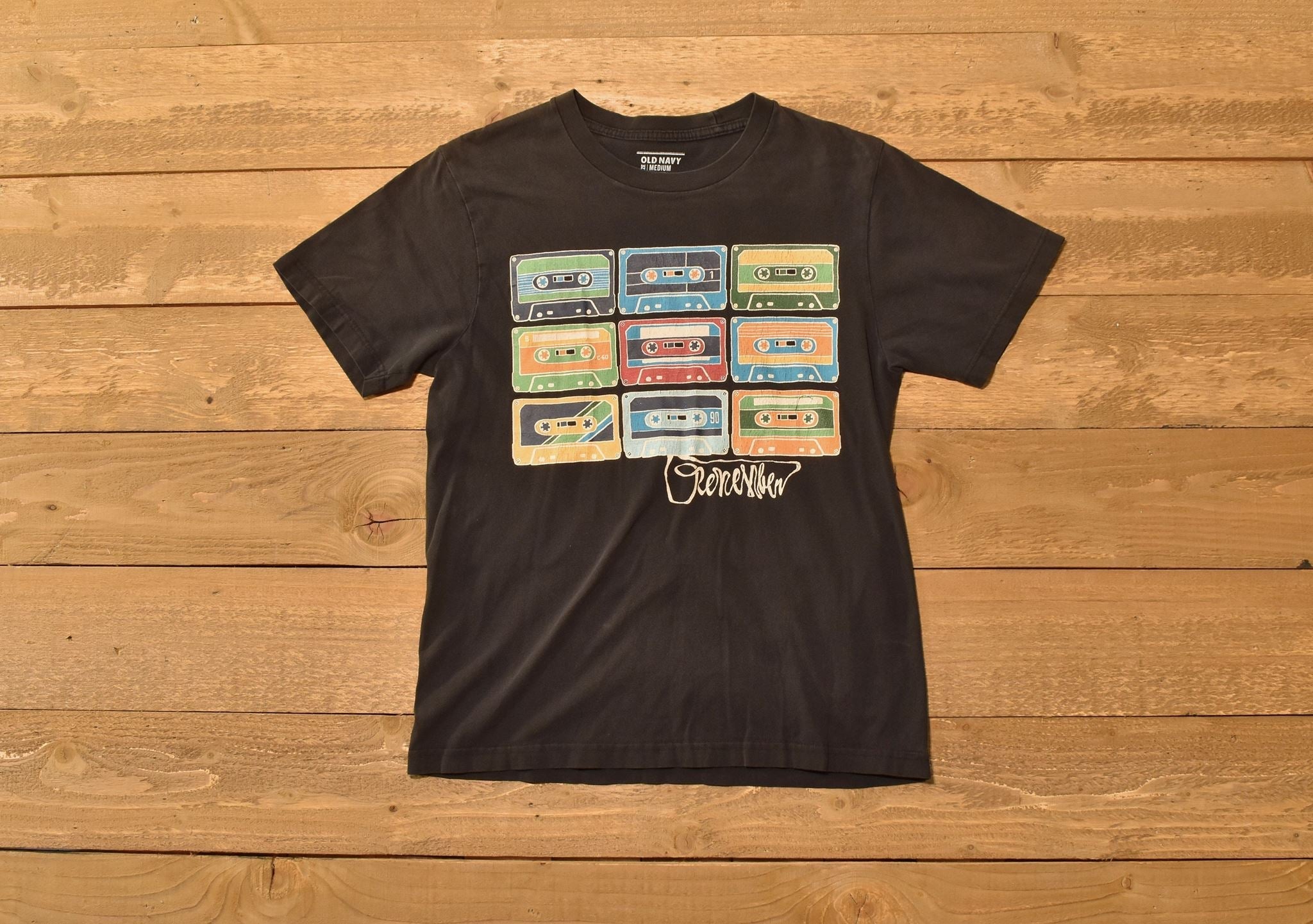 Mens t-shirt Old Navy Vintage Colors themed Cassette shirt used Medium sized t s