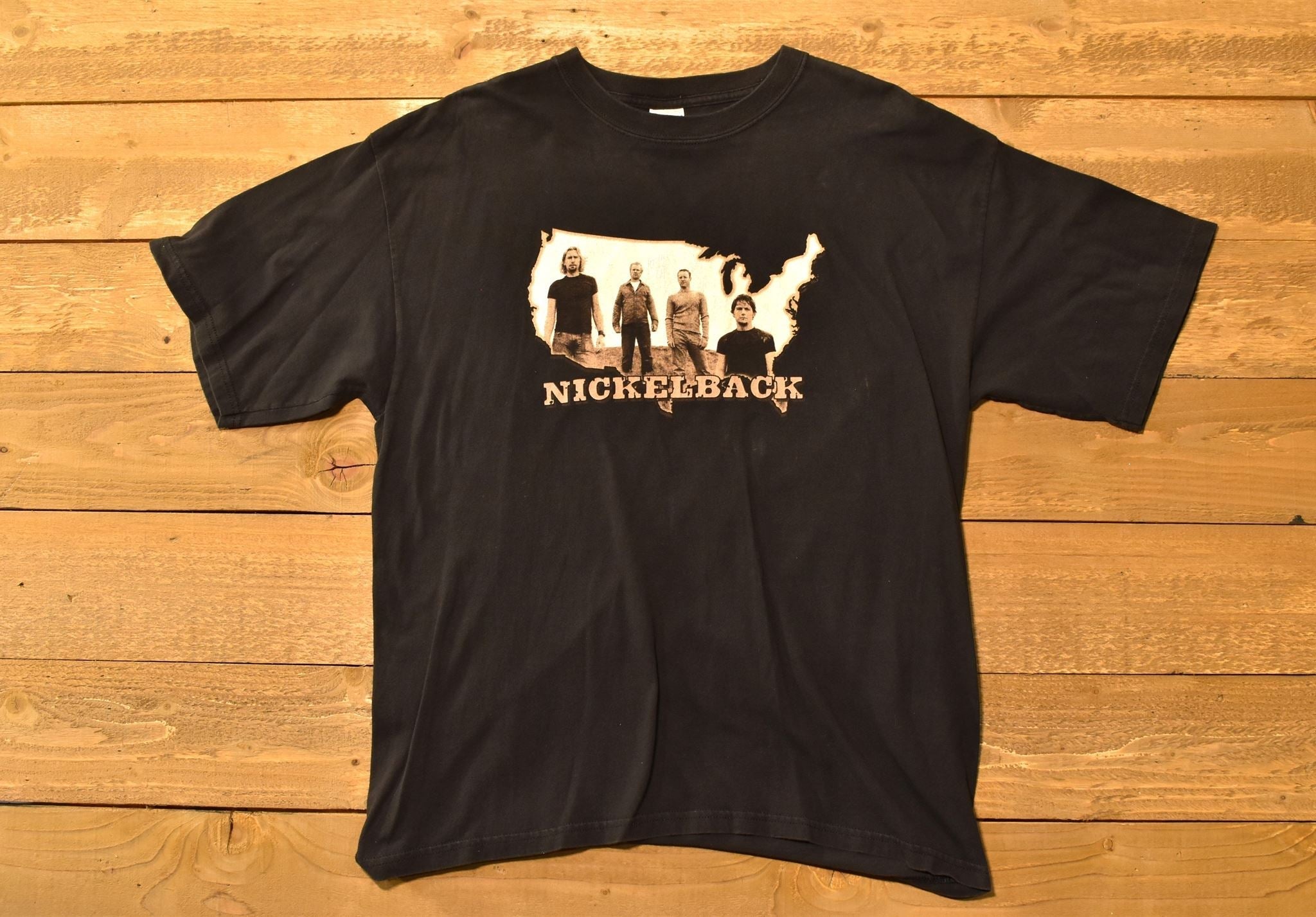 Nickel Back T shirt XL mens The long road tour 2004 Authentic Concert Tee used
