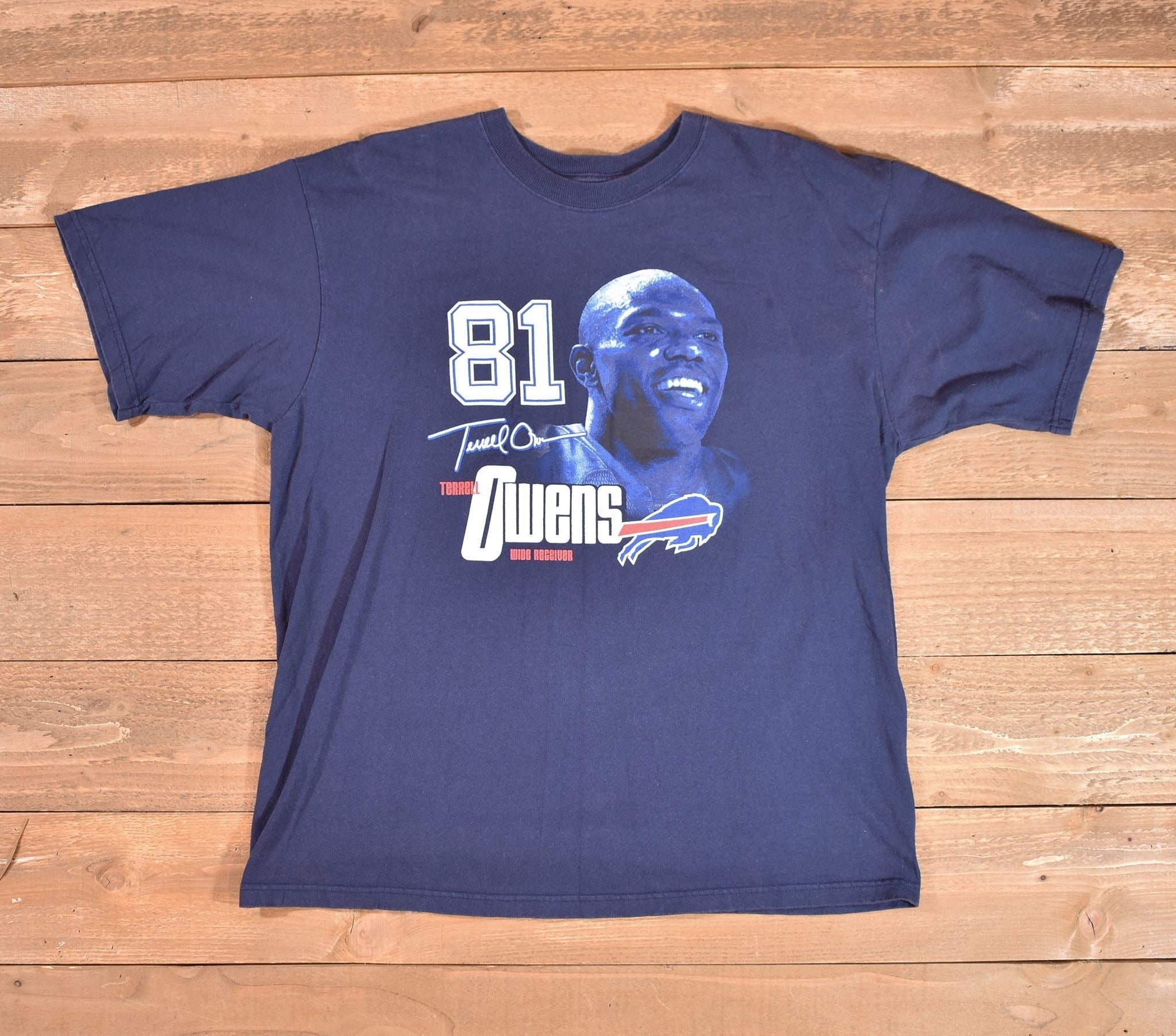 Buffalo Bills Mens t-shirt Large Reebok used Shirt NFL Football tee 81 Torrel Ow