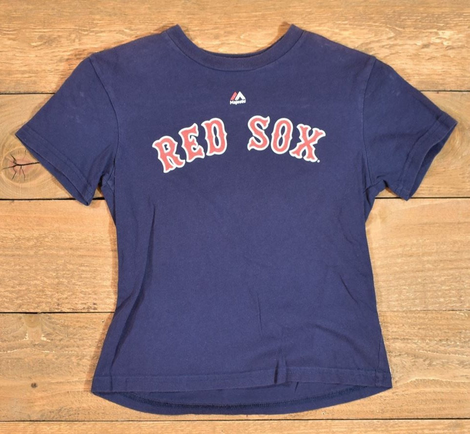 Majestic Small Blue Boston Red sox Baseball t-shirt kids small Used