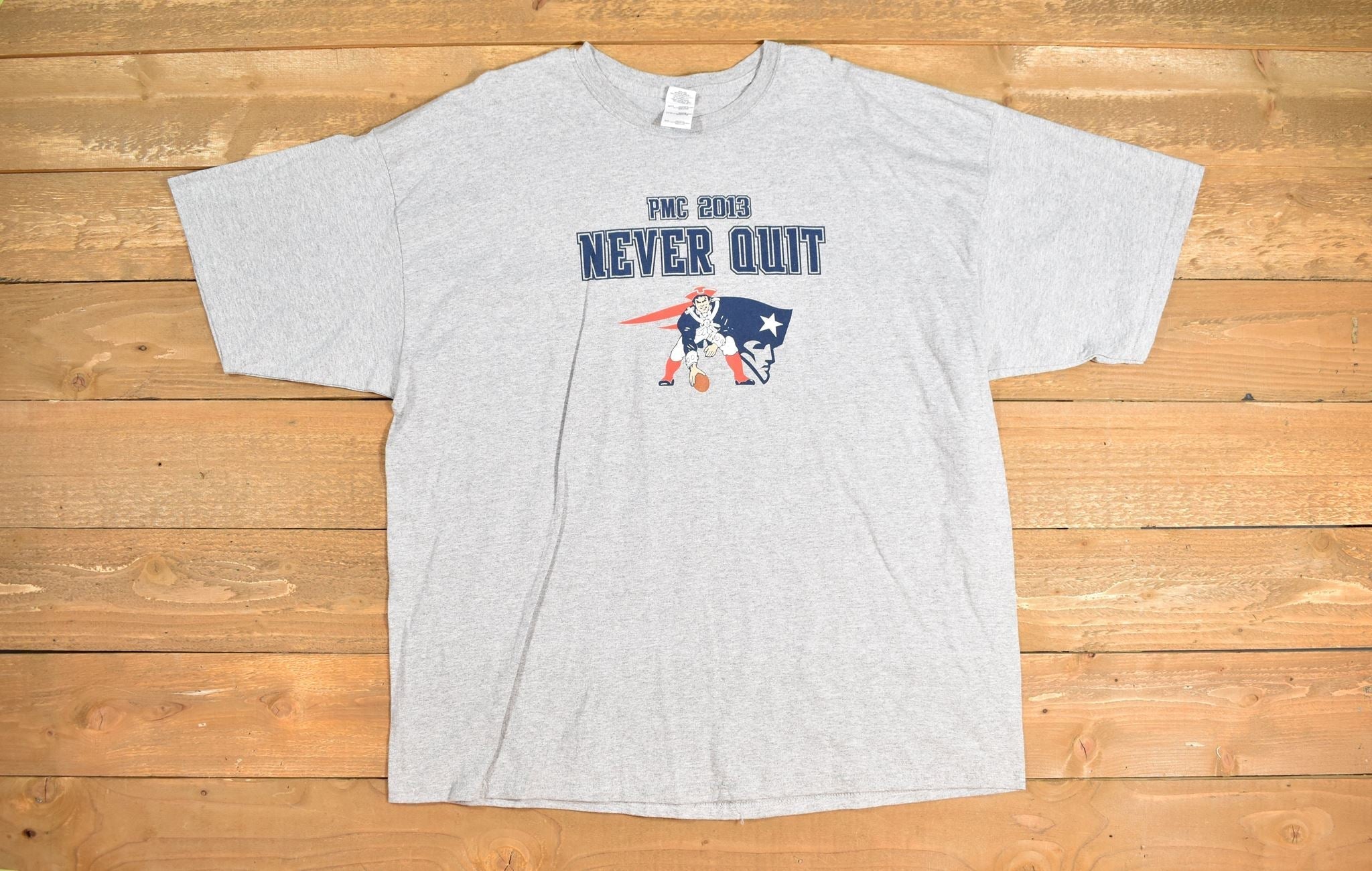 Never quit PMC 2013 Mens t shirt 3XL Patriots peddlers on a mission