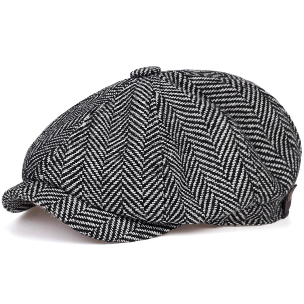 Fashion Wool Newsboy Caps Mens Herringbone Flat Caps Women Men British Painters