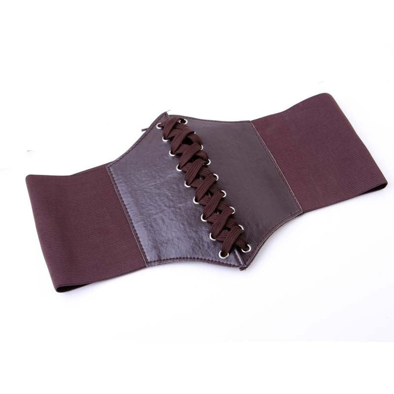 Corset Wide Belts Pu Leather Slimming Body Belts For Women Elastic Waist Be
