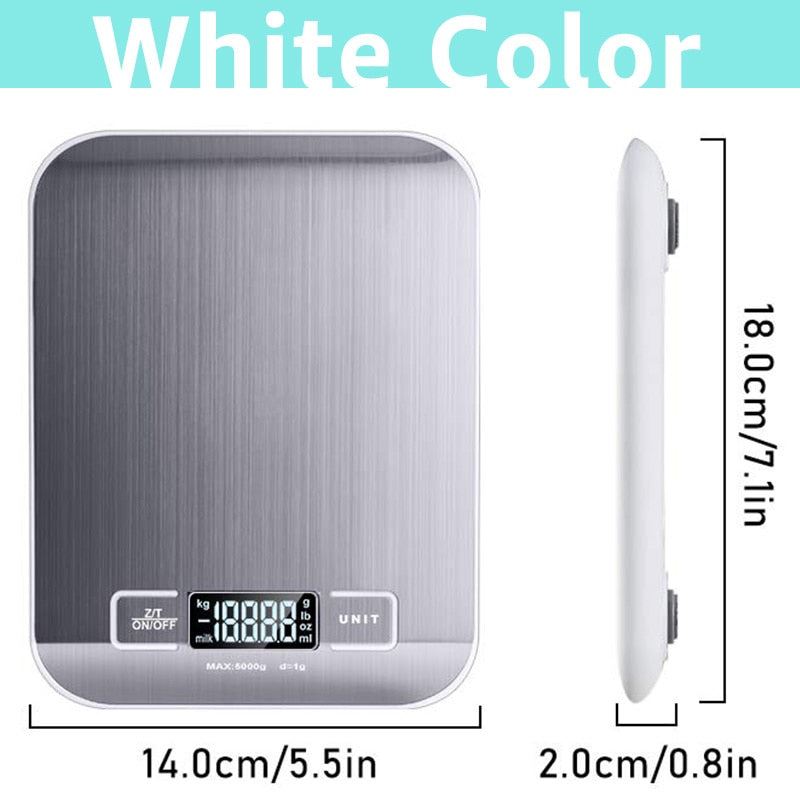 Digital Kitchen Scale 5kg/10kg Food Multi-Function 304 Stainless Steel Balance L