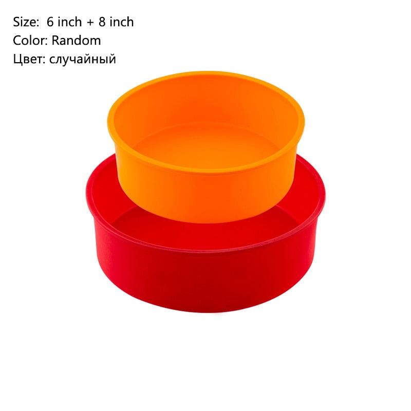 Random color Round Shape Cake Silicone Mold Kitchen Bakeware Cake Tools D
