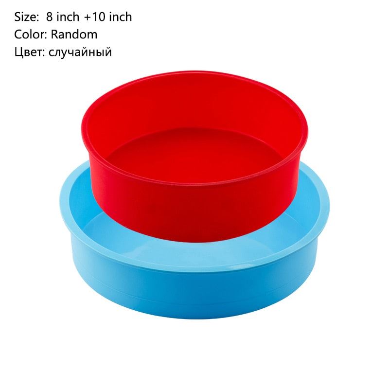 Random color Round Shape Cake Silicone Mold Kitchen Bakeware Cake Tools D