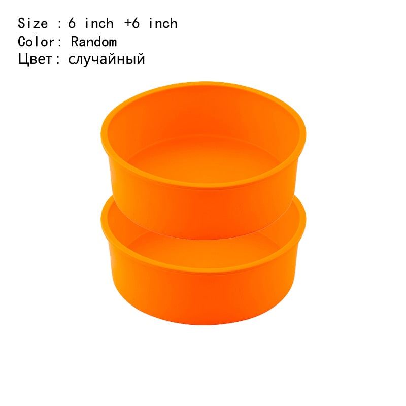 Random color Round Shape Cake Silicone Mold Kitchen Bakeware Cake Tools D
