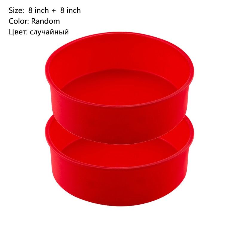 Random color Round Shape Cake Silicone Mold Kitchen Bakeware Cake Tools D