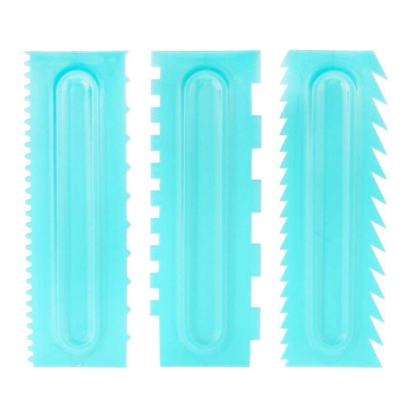 Set Cake Decorating Comb Smoother Cake Scraper 24 Design Textures Baking Pa