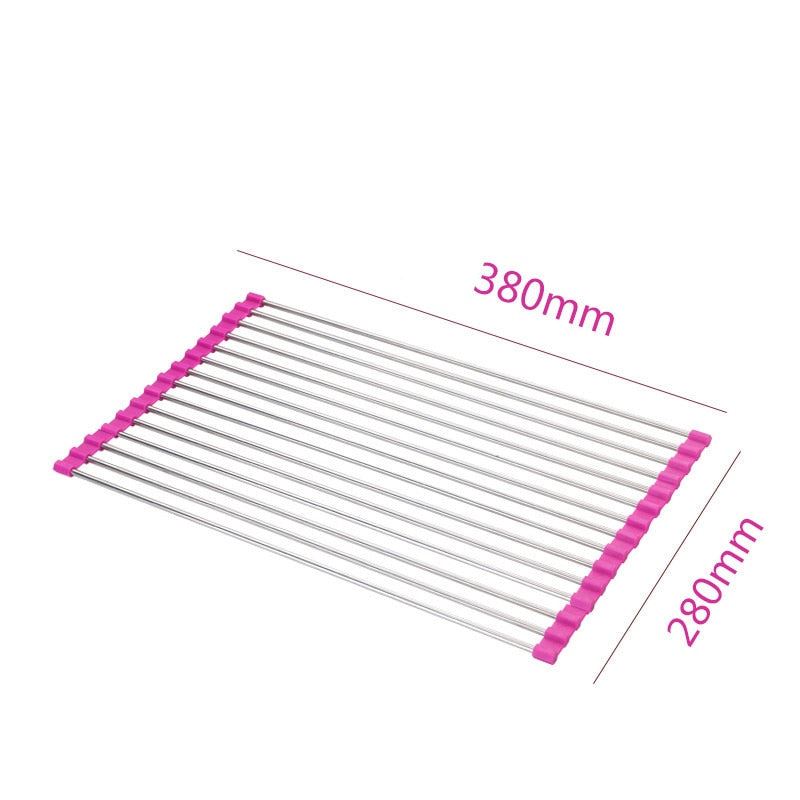 Kitchen Accessories Foldable Dish Drying Rack Drainer Over Sink Organizer Rack T