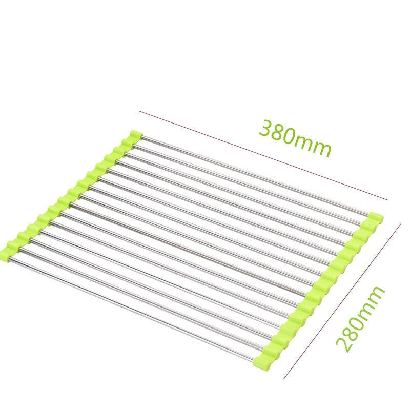 Kitchen Accessories Foldable Dish Drying Rack Drainer Over Sink Organizer Rack T