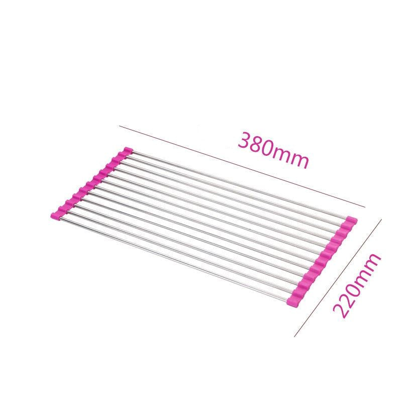 Kitchen Accessories Foldable Dish Drying Rack Drainer Over Sink Organizer Rack T