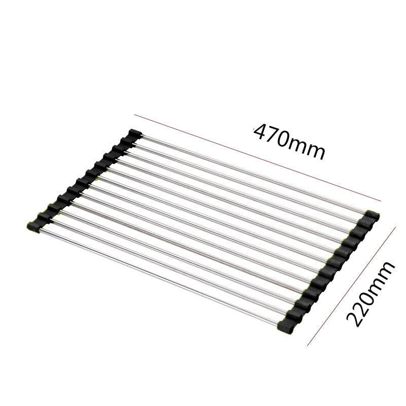 Kitchen Accessories Foldable Dish Drying Rack Drainer Over Sink Organizer Rack T