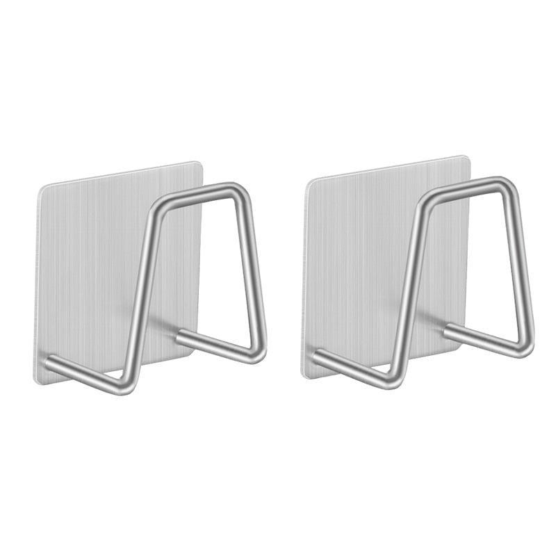 Stainless Steel Sponge Holder for Kitchen Self Adhesive Sink Drain Drying Rack H