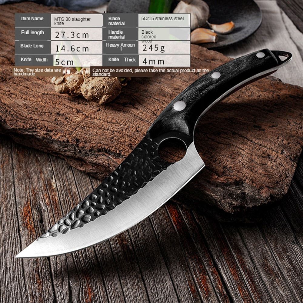 Stainless Steel Kitchen Boning Knife Handmade Fishing Knife Meat Cleaver Outdoor