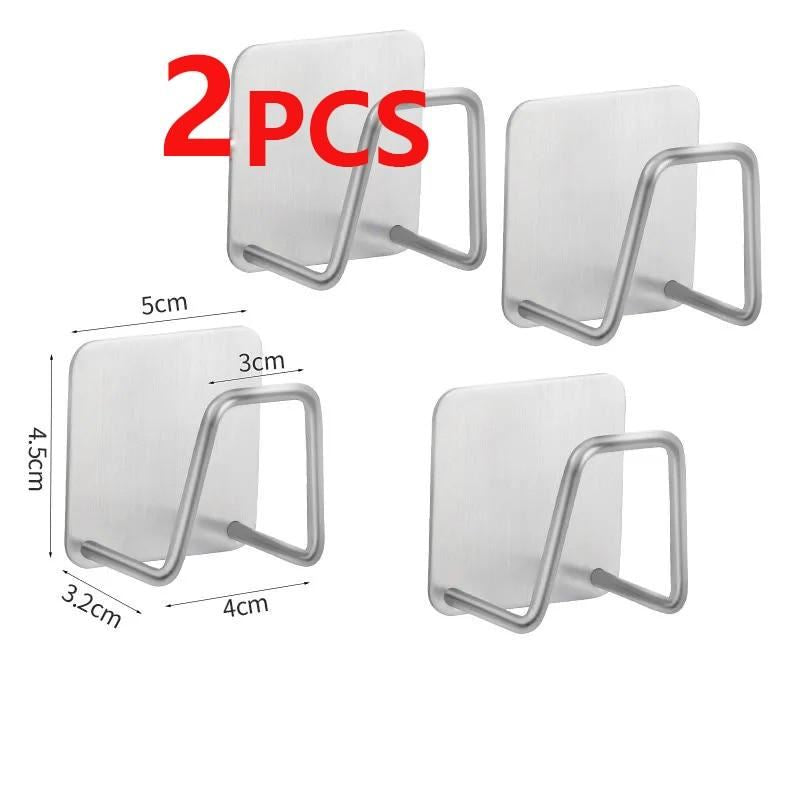 Kitchen Adhesive Strong Wall Hanger Hook sink Sponges Holder Drain Drying