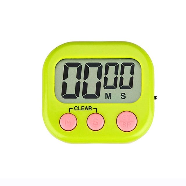 Digital Kitchen Timer Big Digits Loud Alarm Magnetic Backing Stand with Large LC