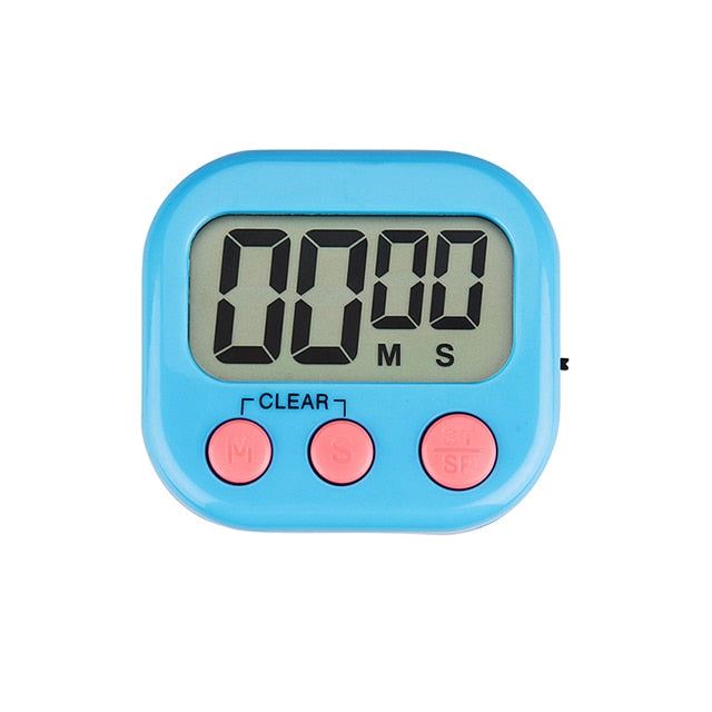 Digital Kitchen Timer Big Digits Loud Alarm Magnetic Backing Stand with Large LC