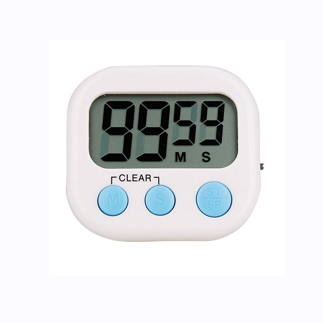 Digital Kitchen Timer Big Digits Loud Alarm Magnetic Backing Stand with Large LC