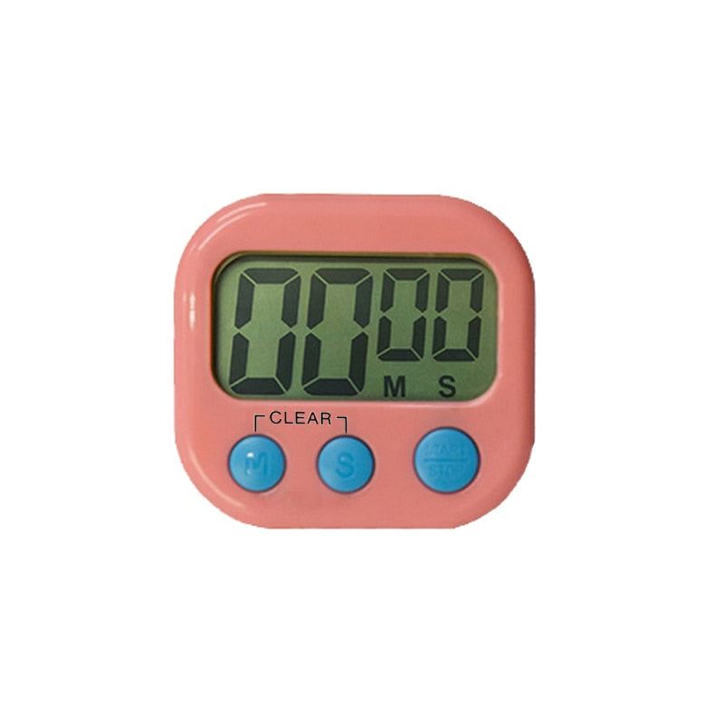Digital Kitchen Timer Big Digits Loud Alarm Magnetic Backing Stand with Large LC