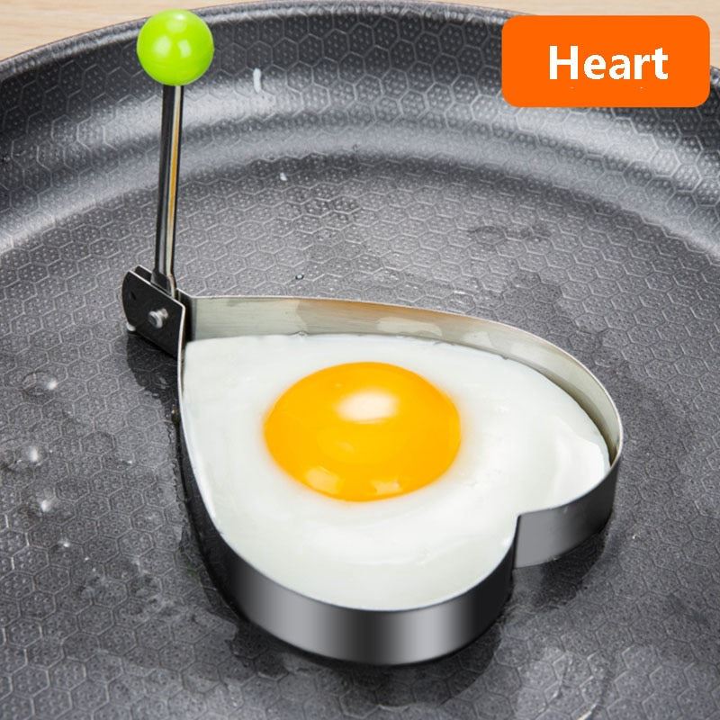 Stainless Steel 5Style Fried Egg Pancake Shaper Omelette Mold Mould Frying Egg C