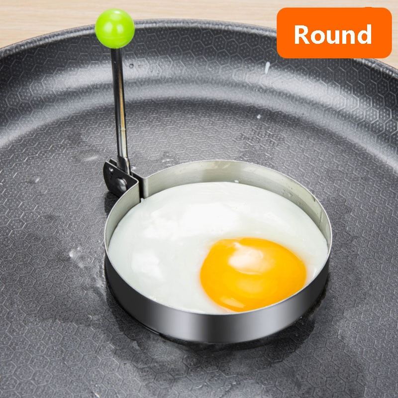 Stainless Steel 5Style Fried Egg Pancake Shaper Omelette Mold Mould Frying Egg C