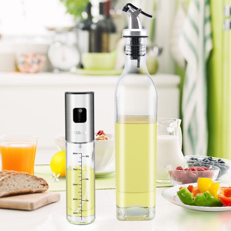 Spray Bottle For Oil Kitchen Oil Sprayer For BBQ Salad Dispenser Cooking  Oil Vi