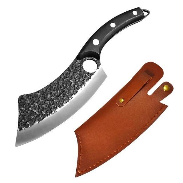 Meat Cleaver Hunting Knife Handmade Forged Boning Knife Serbian Chef Knife