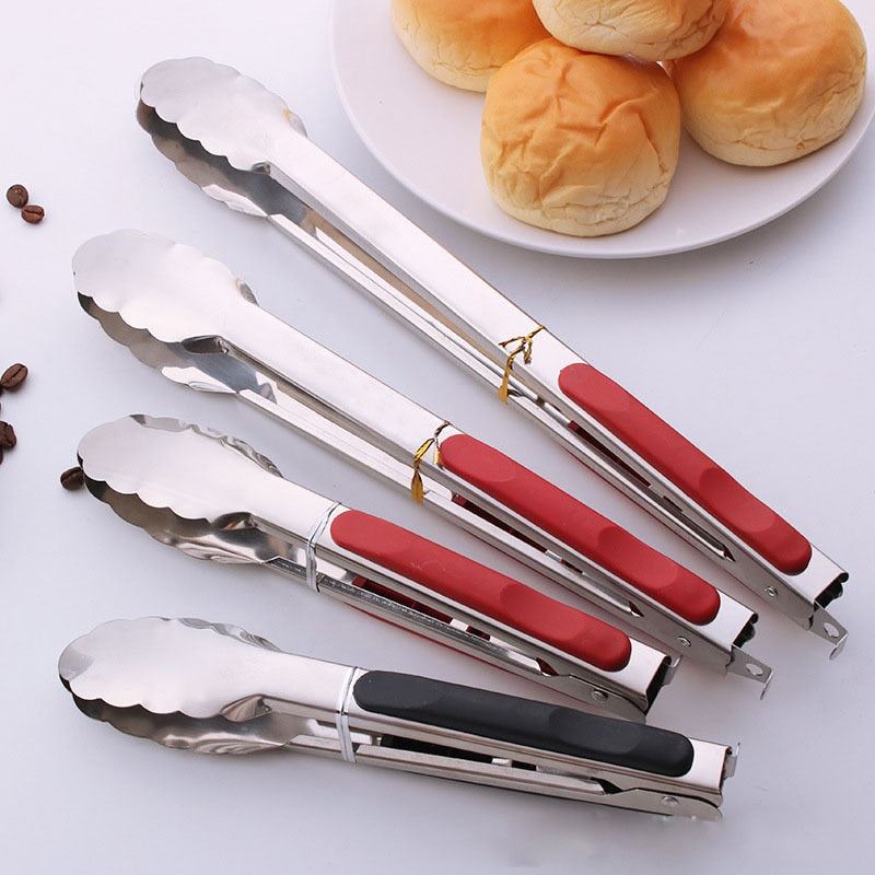 Stainless Steel BBQ Grilling Tong Salad Bread Serving Tong Non-Stick Kitchen Bar