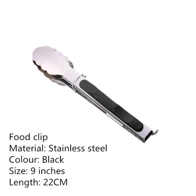 Stainless Steel BBQ Grilling Tong Salad Bread Serving Tong Non-Stick Kitchen Bar