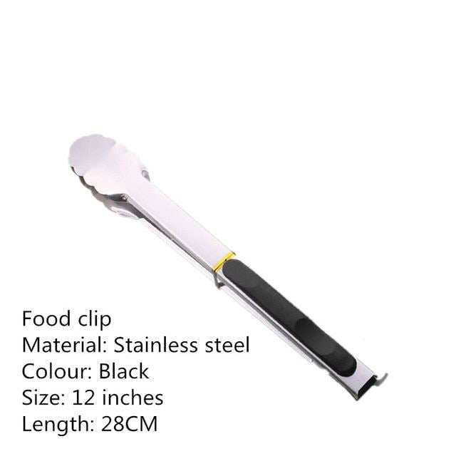 Stainless Steel BBQ Grilling Tong Salad Bread Serving Tong Non-Stick Kitchen Bar