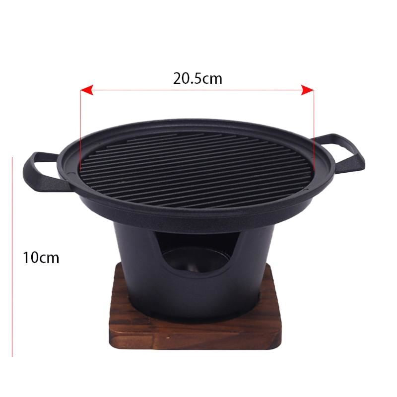 Mini BBQ Grill Japanese Alcohol Stove One Person Home Smokeless Barbecue Grill O