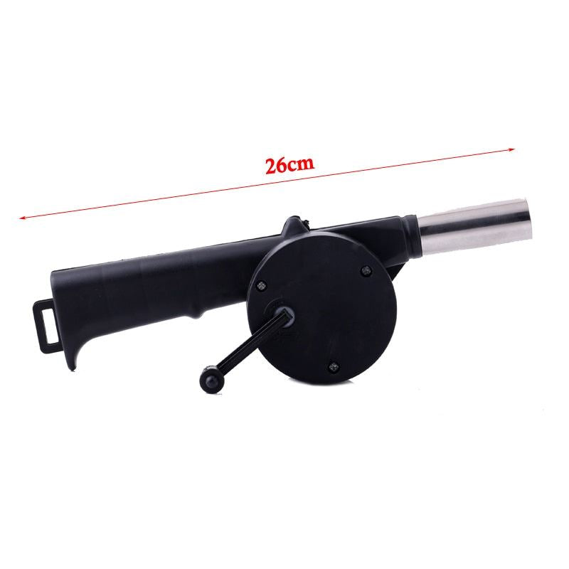 Outdoor Barbecue Fan Hand-cranked Air Blower Portable BBQ Grill Fire Bellows Too