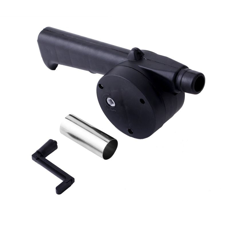 Outdoor Barbecue Fan Hand-cranked Air Blower Portable BBQ Grill Fire Bellows Too