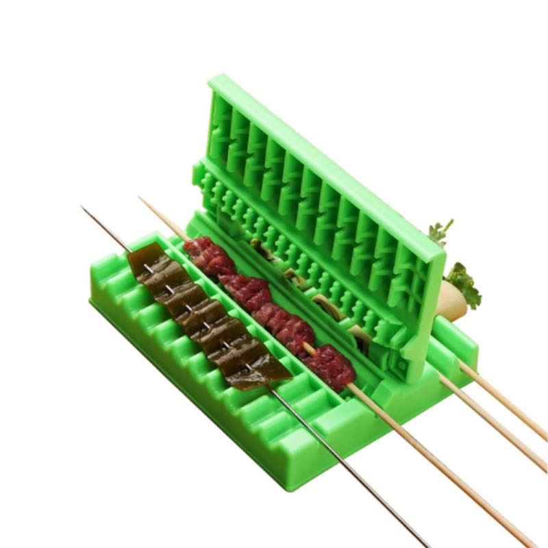 Stainless Steel Skewer Reusable Flat Barbecue Skewer Bbq Needle Stick G